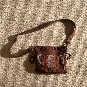 Fossil Brown Patterned Women's Bag